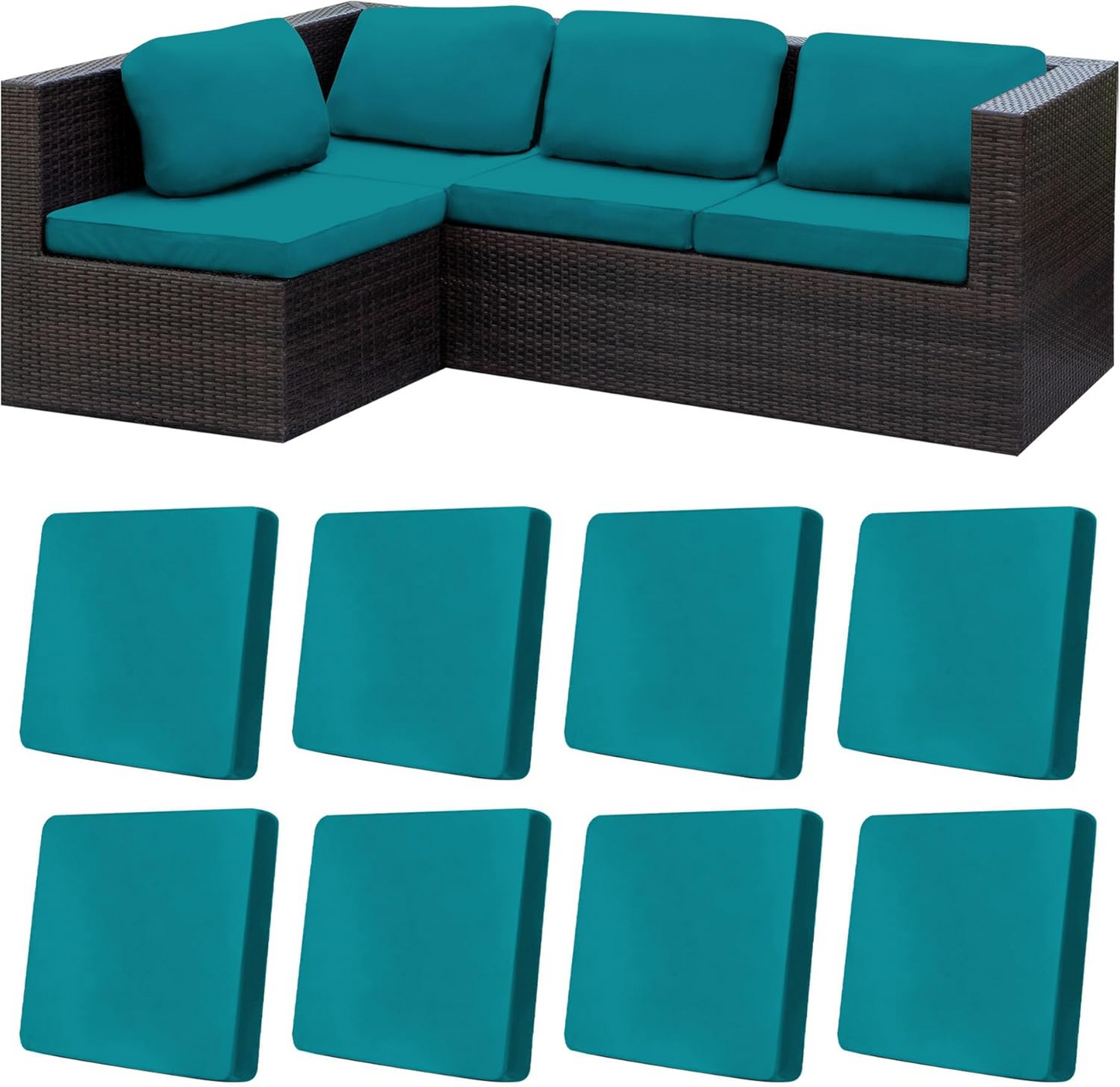 Outdoor Sofa Covers Are Washable and Reusable (only covers 8 pcs)