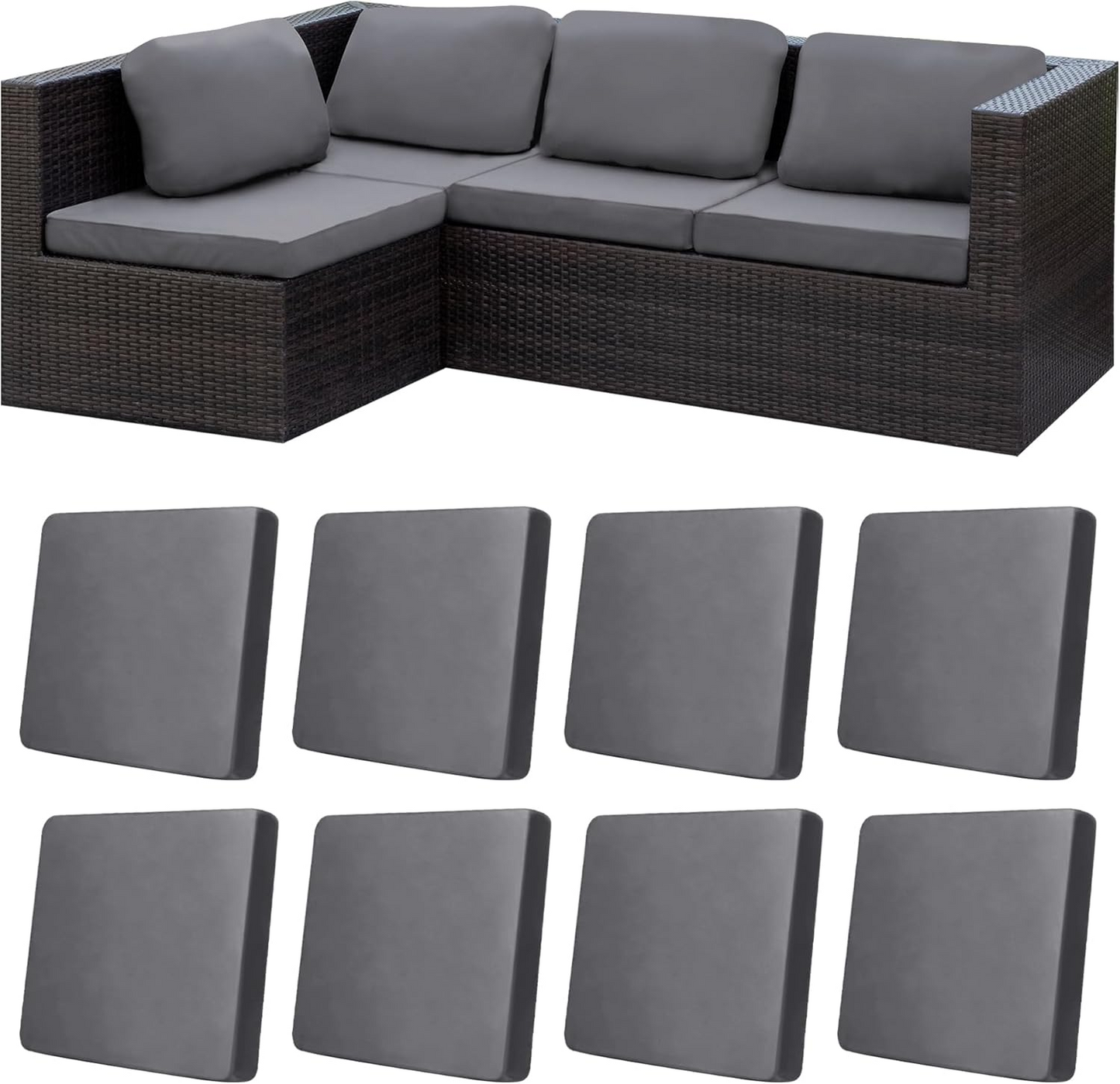 Outdoor Sofa Covers Are Washable and Reusable (only covers 8 pcs)