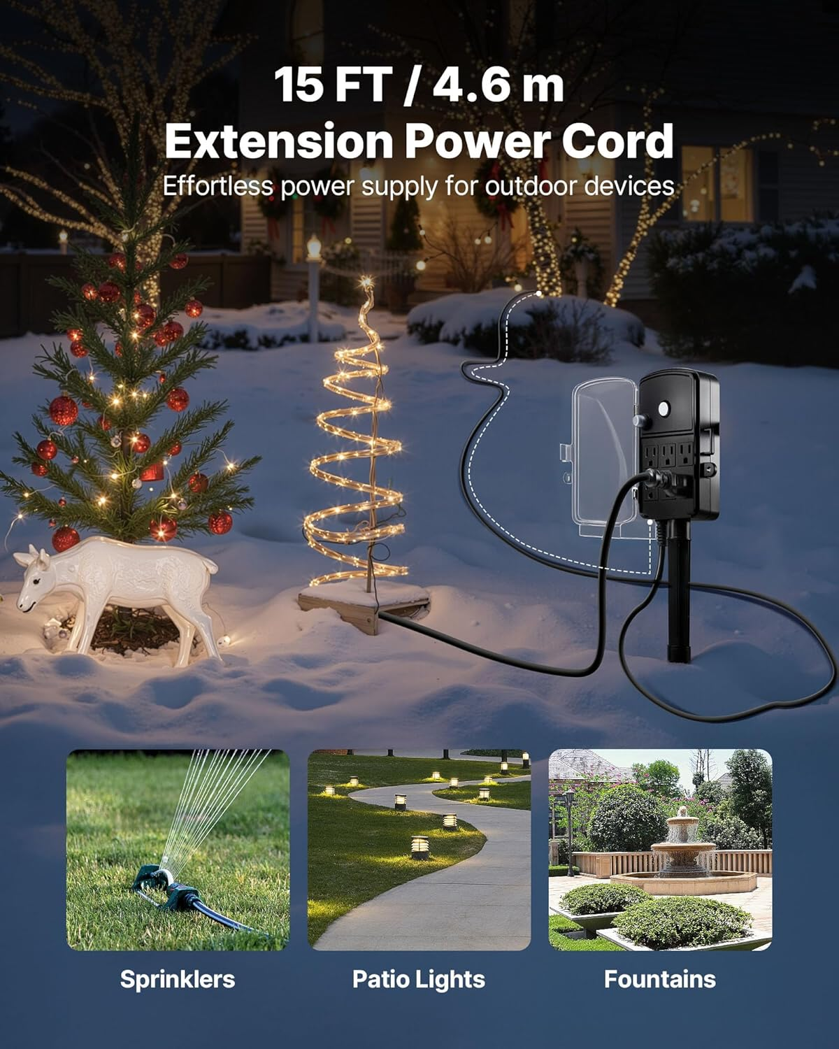 Outdoor Waterproof Multi-Socket Power Outlet