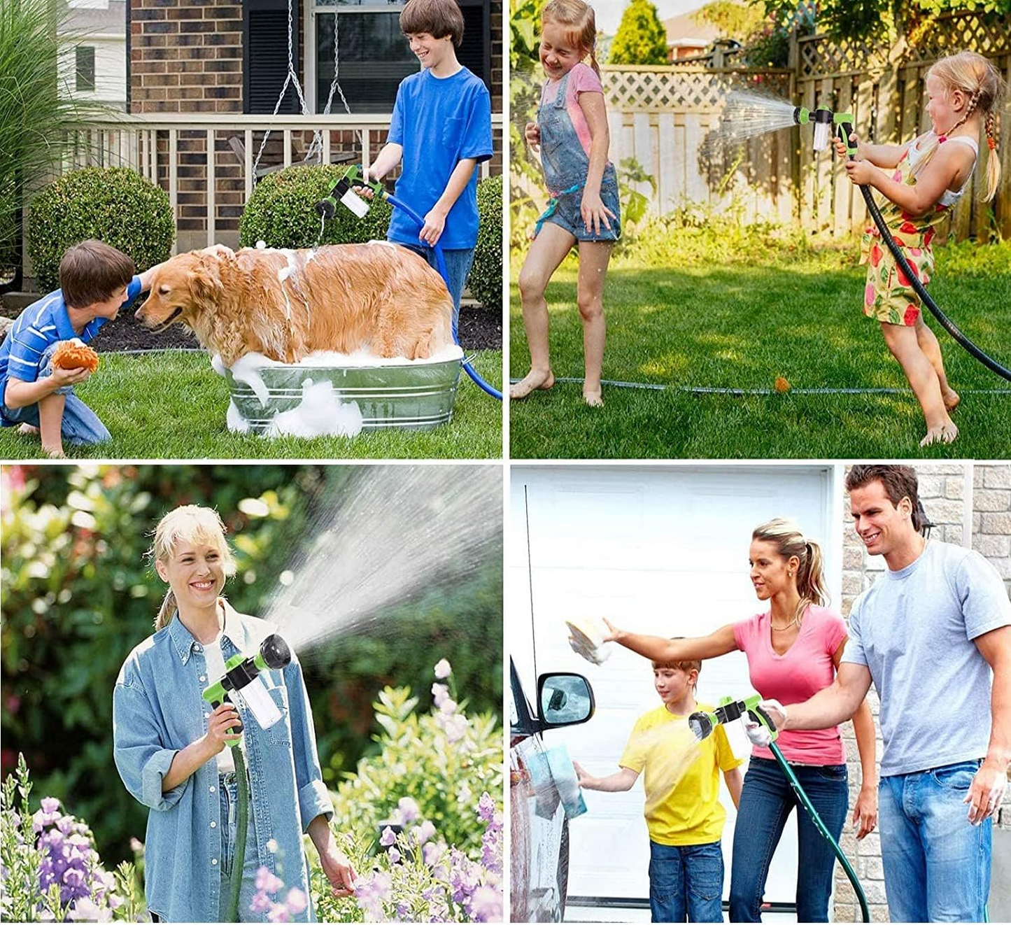 Garden Hose High-Pressure Spray Gun With Soap Dispenser