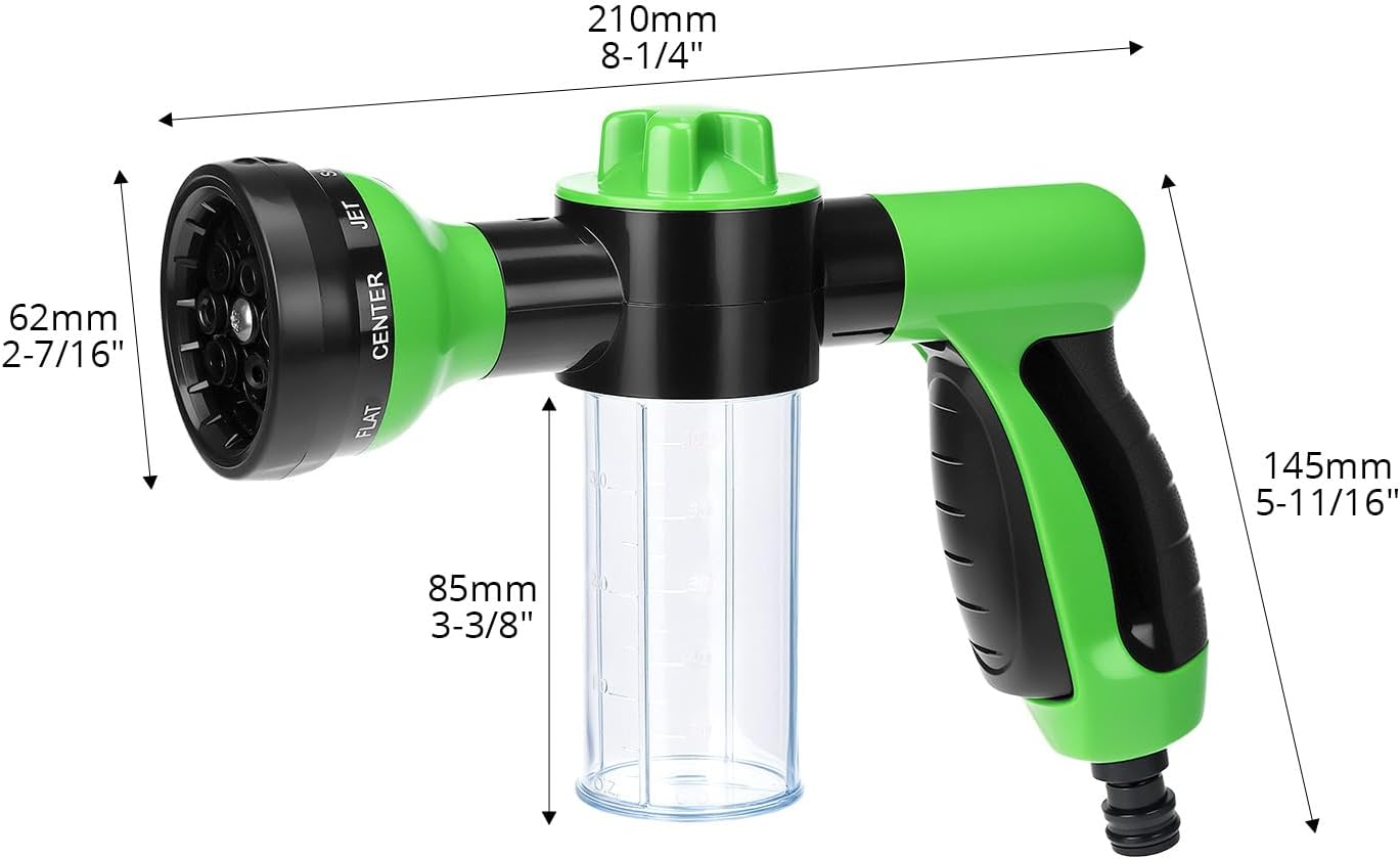 Garden Hose High-Pressure Spray Gun With Soap Dispenser