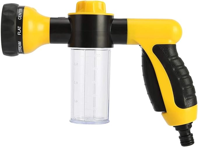 Garden Hose High-Pressure Spray Gun With Soap Dispenser