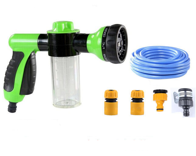 Garden Hose High-Pressure Spray Gun With Soap Dispenser