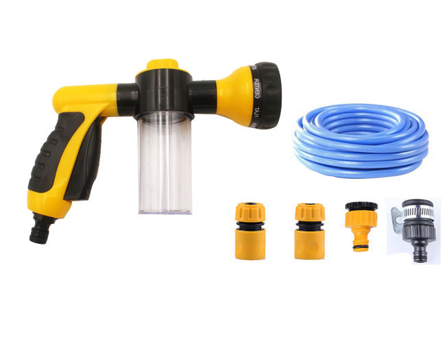 Garden Hose High-Pressure Spray Gun With Soap Dispenser