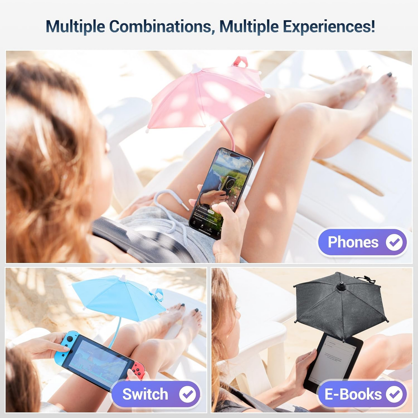 Magnetic Retractable Mini Sunshade For Mobile Phones