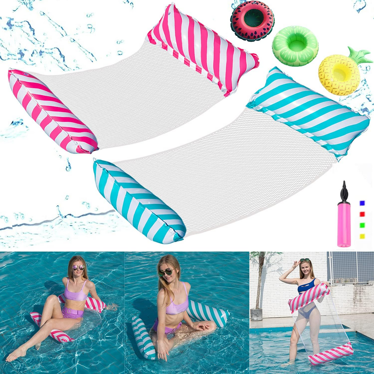 Inflatable Foldable Water Hammock Float