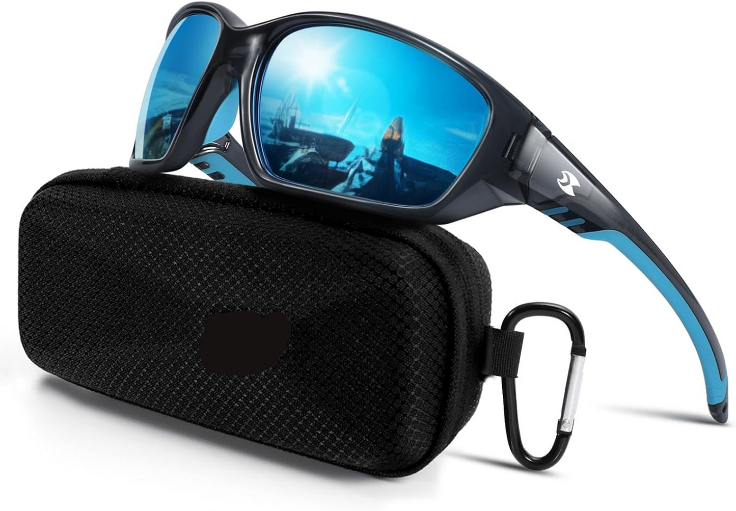 Polarized Fishing Sunglasses With Glasses Case and Glasses Bag