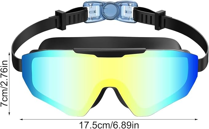 2 Pairs of Anti-fog and UV-protective Swimming Goggles with Earplugs and Nose Clips
