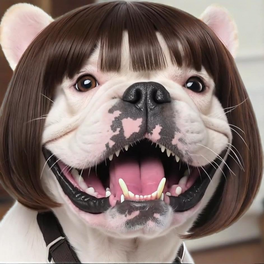 Fun Dog Wig with Adjustable Elastic Band