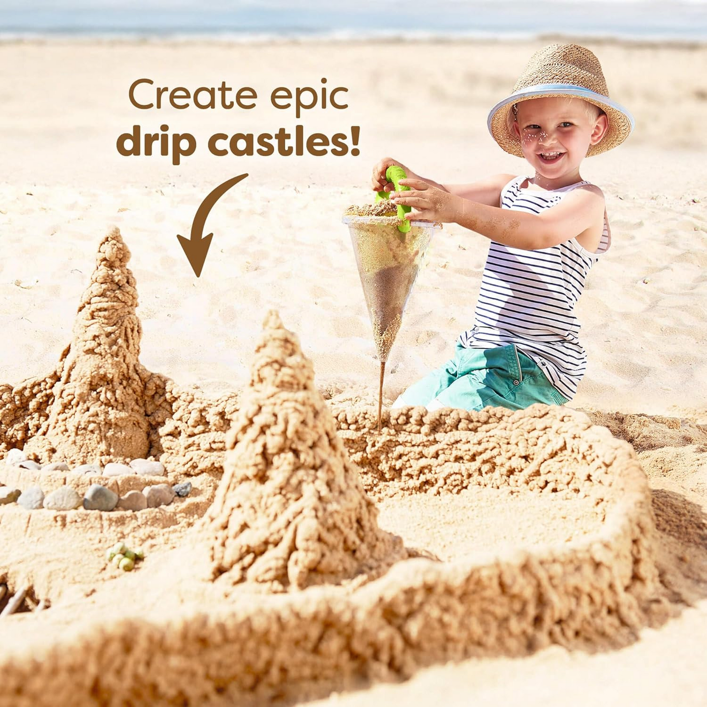 Sand Pouring Funnel with Sieve Shovel