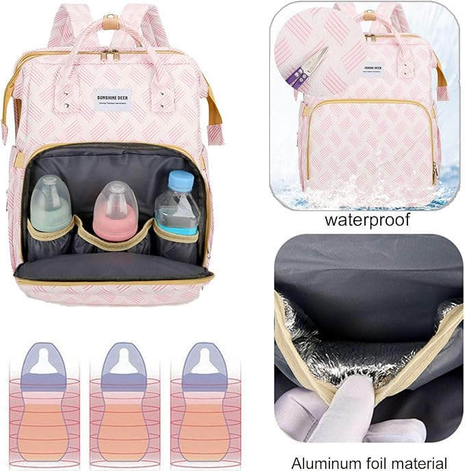 Multifunctional Mom Backpack With Baby Folding Bed