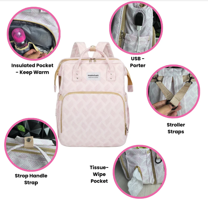 Multifunctional Mom Backpack With Baby Folding Bed