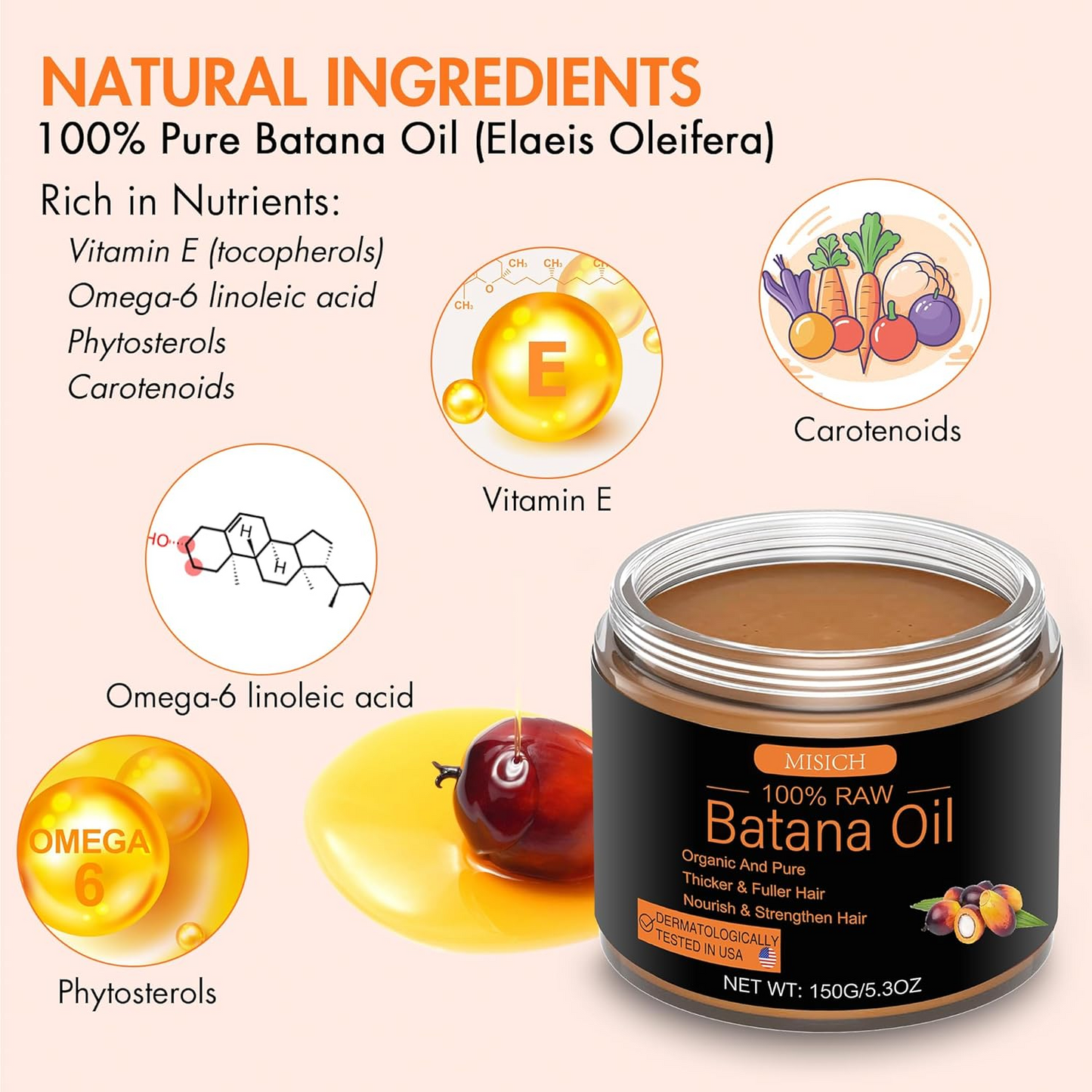 All-Natural Battana Oil Hair Mask