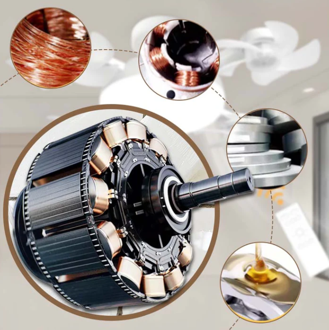 2-in-1 Silent LED Fan with Remote Control