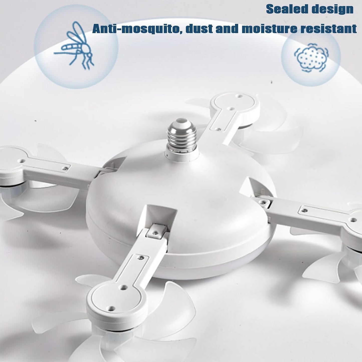 2-in-1 Silent LED Fan with Remote Control