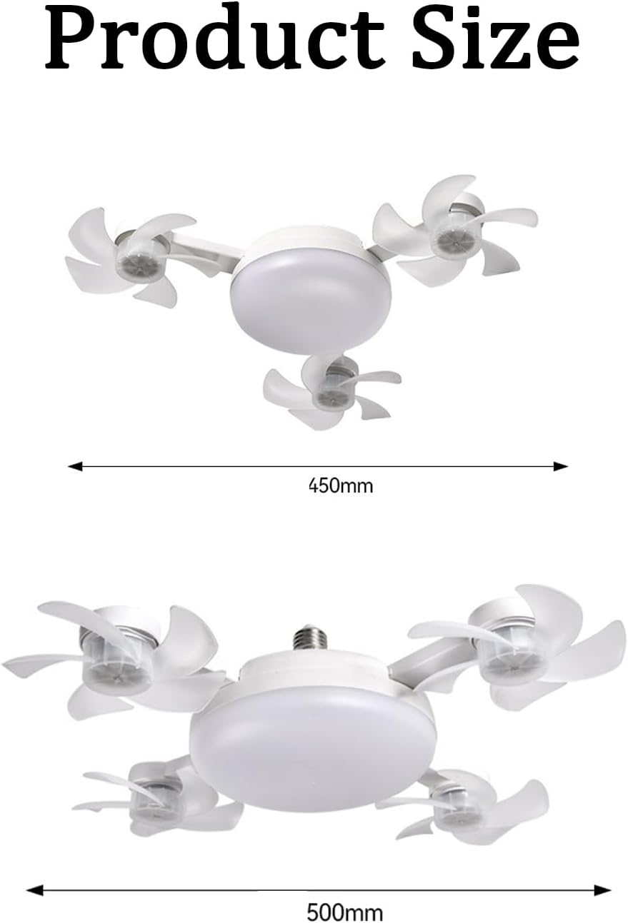 2-in-1 Silent LED Fan with Remote Control