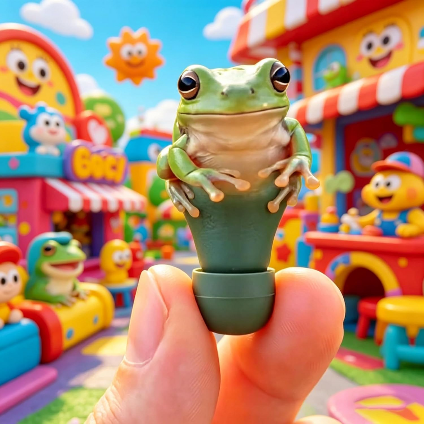 Cute Frog-Shaped Bluetooth Earphones With Charging Case