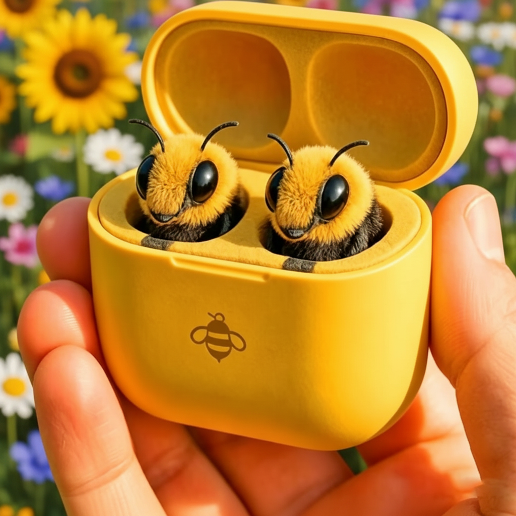 Cute Frog-Shaped Bluetooth Earphones With Charging Case