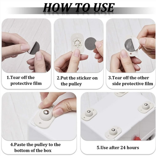 Furniture Caster Wheels (4-Pack)