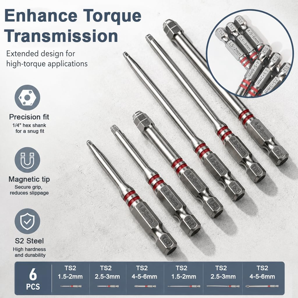 6-Piece Hex Driver Bit Set