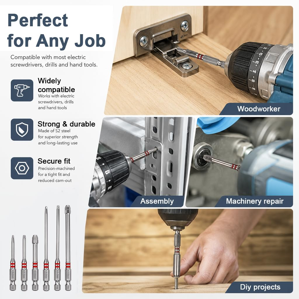 6-Piece Hex Driver Bit Set