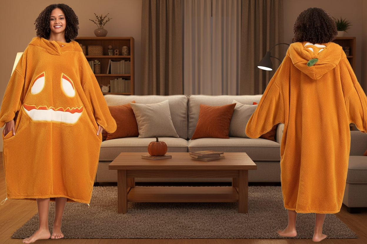 Halloween Pumpkin Women's Long-Sleeved Loose Pajamas