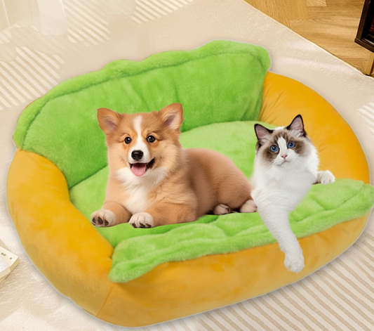 Detachable Soft Hot Dog Shaped Dog Bed