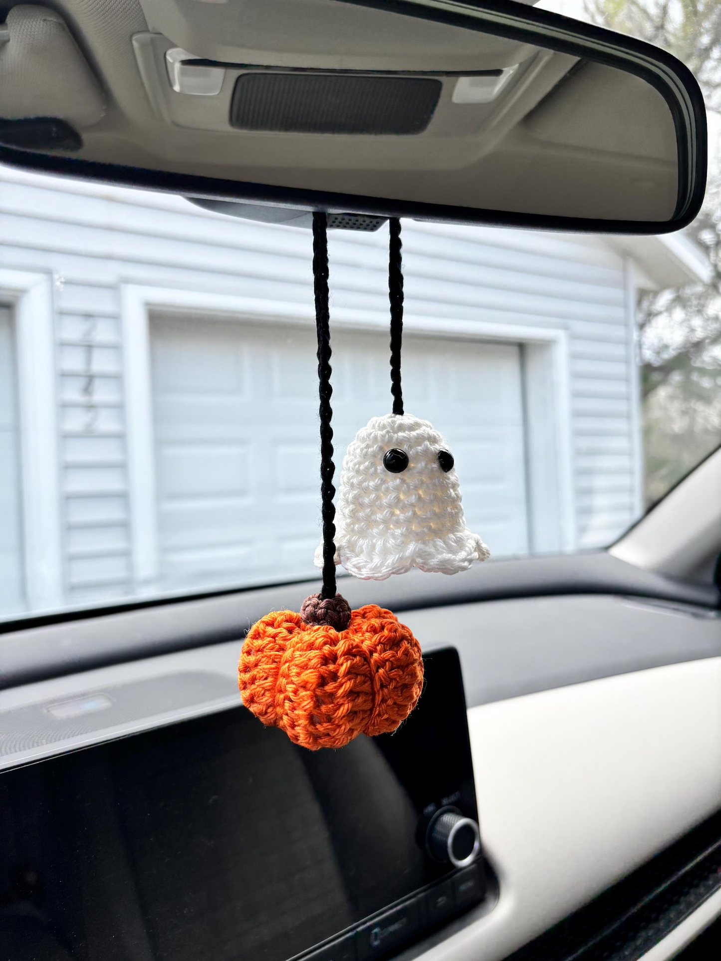 Handmade Crocheted Halloween Car Decorations