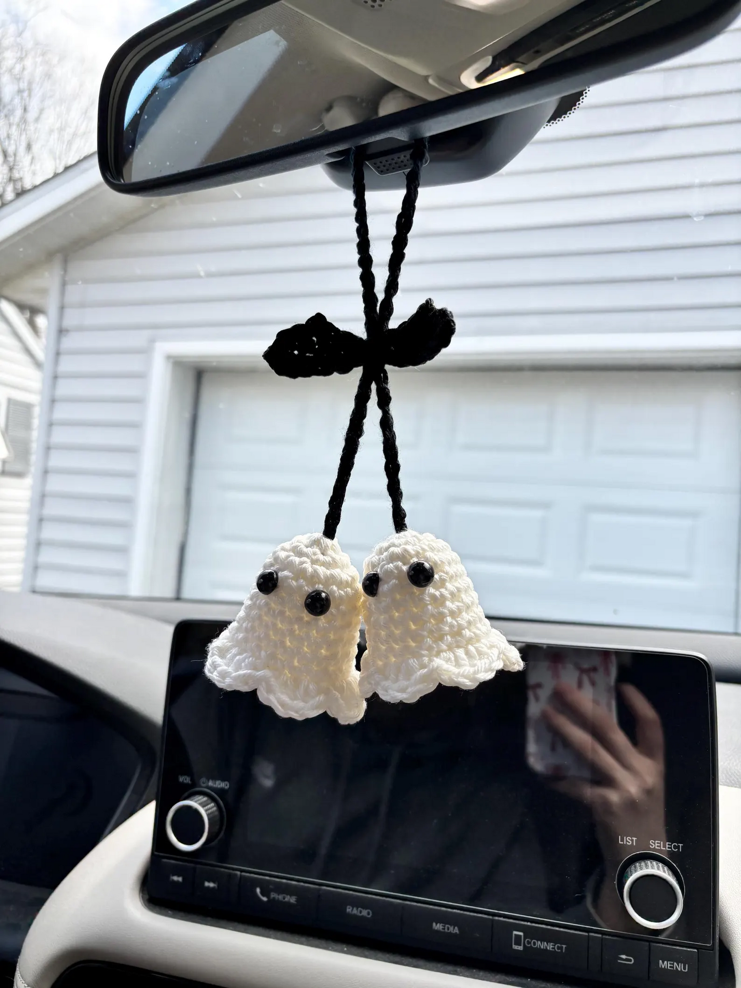 Handmade Crocheted Halloween Car Decorations