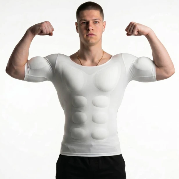 Invisible Muscle Fake Chest and Abdominal Muscle Men's T-shirt