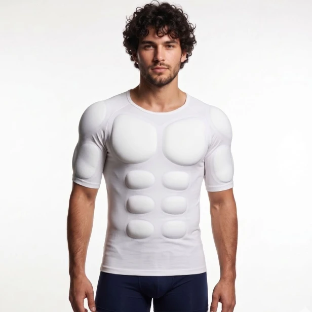 Invisible Muscle Fake Chest and Abdominal Muscle Men's T-shirt