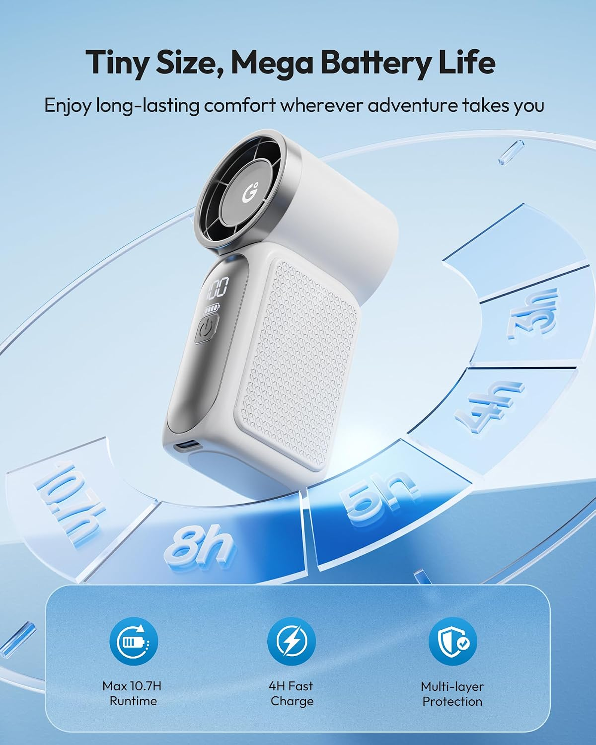 Portable Handheld USB Rechargeable Mini Fan