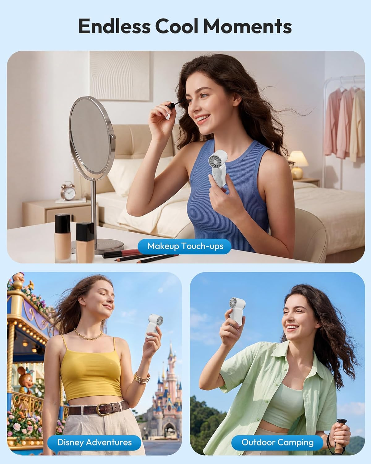 Portable Handheld USB Rechargeable Mini Fan