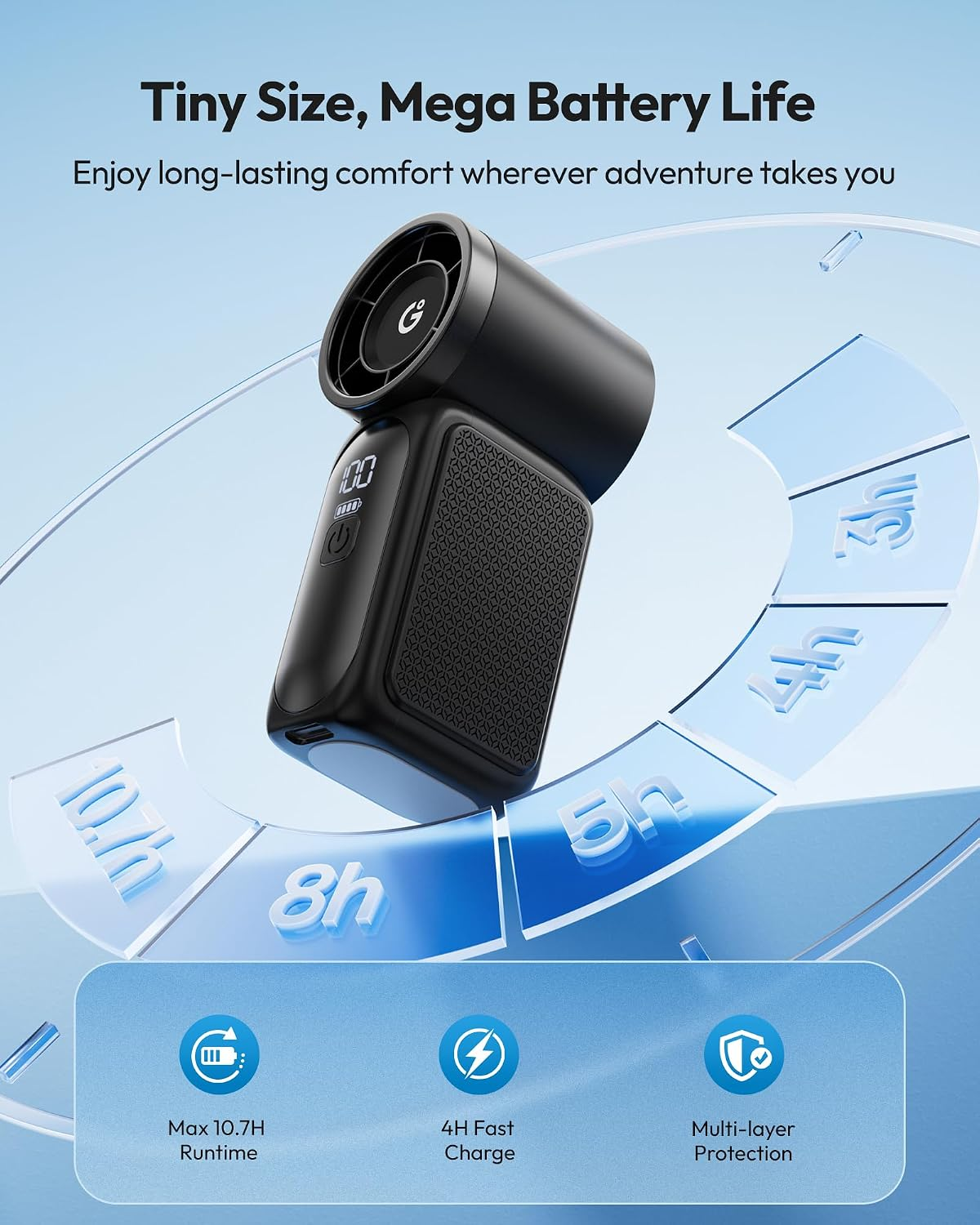 Portable Handheld USB Rechargeable Mini Fan