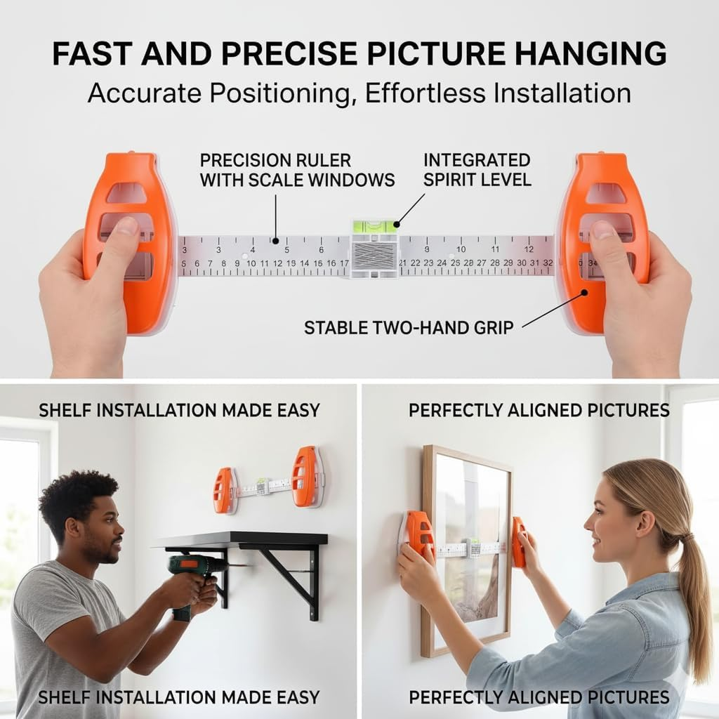 DIY Magnetic Alignment Ruler Hanger