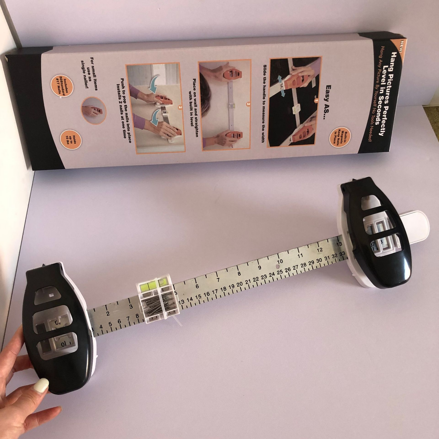 DIY Magnetic Alignment Ruler Hanger
