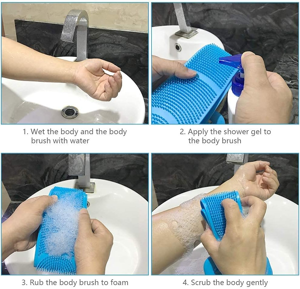 Cleaning and Massaging Silicone Body Scrub Brush