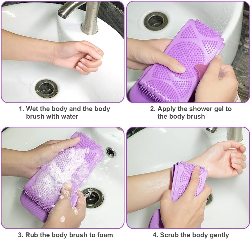 Cleaning and Massaging Silicone Body Scrub Brush